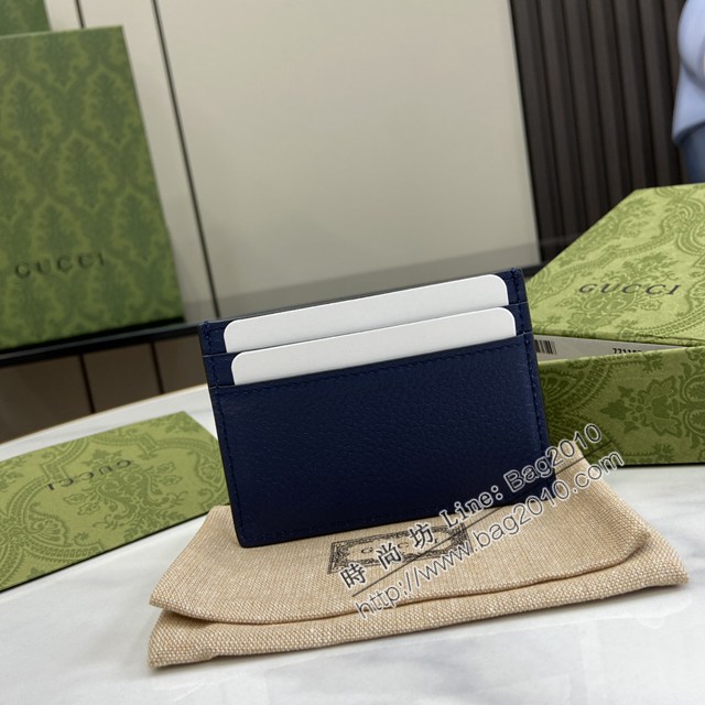 Gucci專櫃古馳最新款飾Gucci標識卡片夾男士系列卡包 jh2491型號：771157
